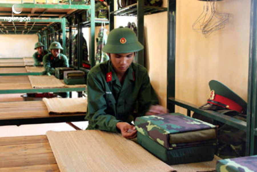 gGấp chăn quân đội lưu ý những gì?